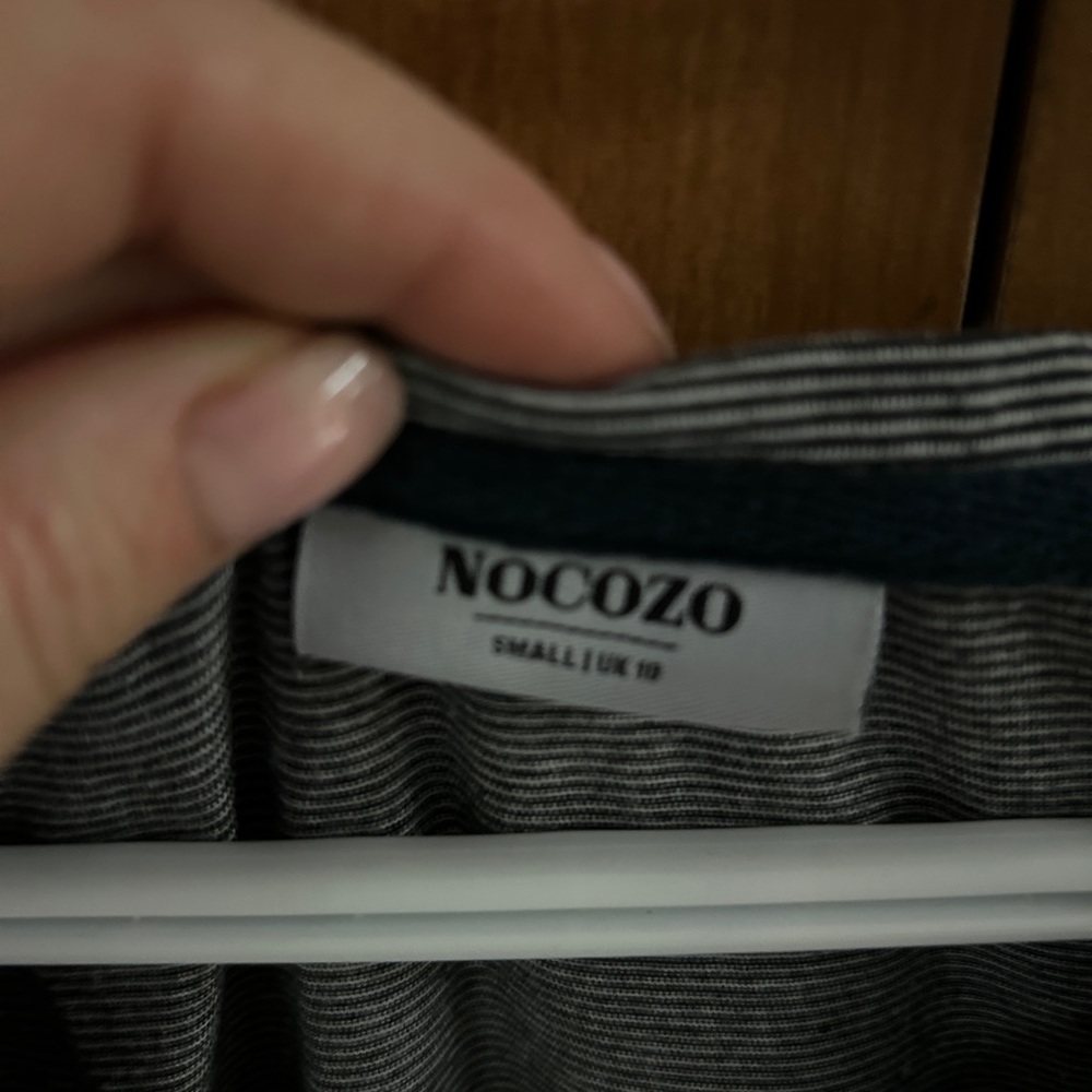 Nocozo Crop T-Shirt in Stripe with Contrast Fringing